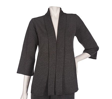 Modern Soul NewStretch Shawl Collar Jacket and Wide Leg Pants