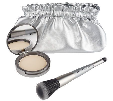 Laura Geller Shimmer Down Mattifying Powder with Brush - A201285