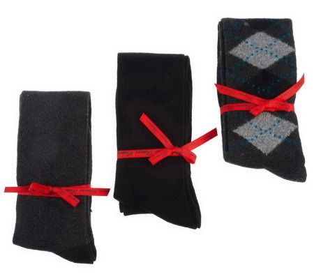 Passione Cashmere Blend 3 Pack Plus Size Knee-High Socks - A202685