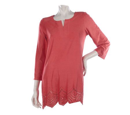 Effortless Style by Citiknits Split Neck Tunic - A212885