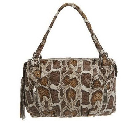 B. Makowsky Leather Pocket Satchel with Small Stud Accents - A221285