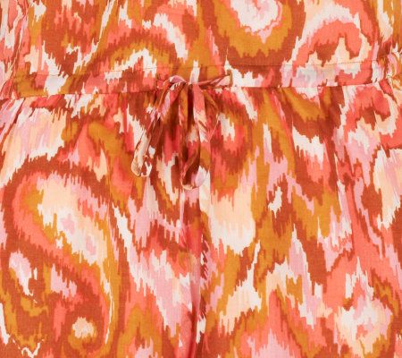 Isaac Mizrahi Live! Paisley Print Maxi Dress with Ruffle Neckline