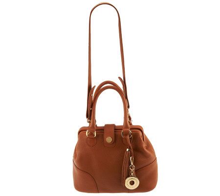 Isaac Mizrahi Live! Bridgehampton Leather Framed Handbag