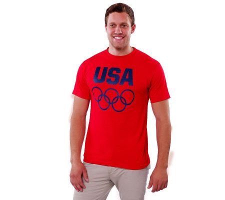 Team USA Mens USA Rings Short Sleeve T-shirt - A227685