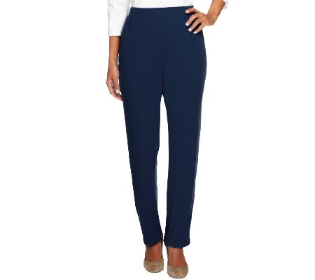 Susan Graver Essentials Liquid Knit Straight Leg Pants - Tall - A228085