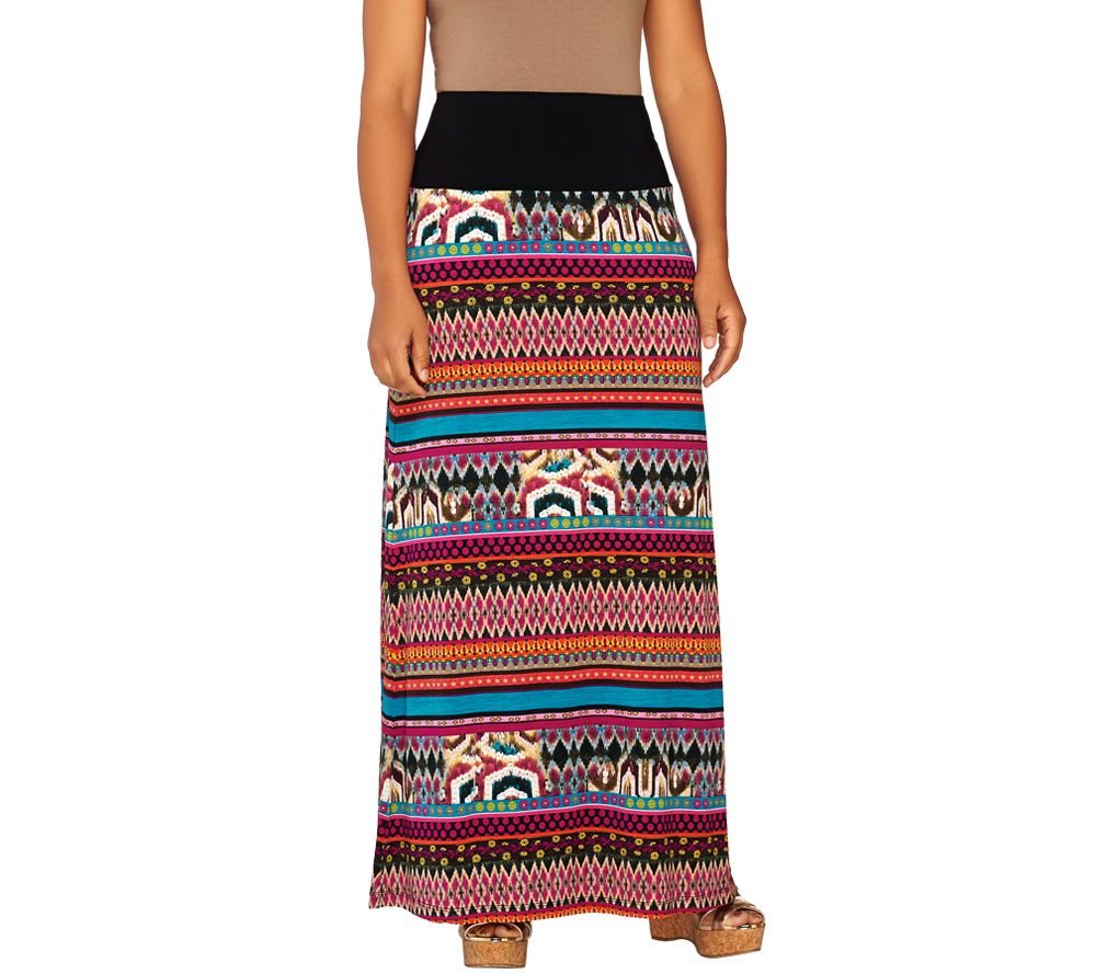 Women with Control Regular Printed Maxi Skirt with Tummy Control - A231685