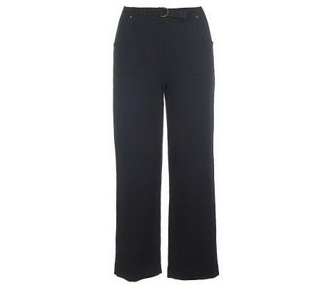 As Is Denim & Co. Petite Original Waist Stretch Pull-On Pants - A235885
