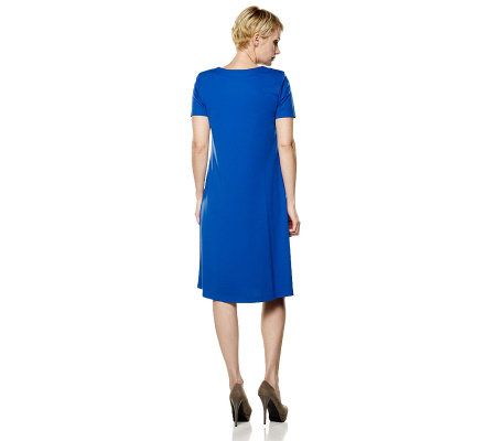 Susan Graver Ponte Knit Swing Dress