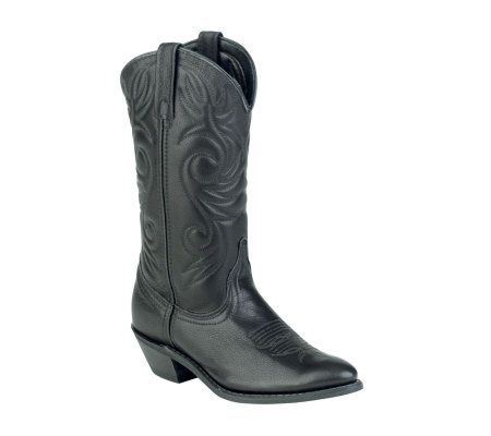 Laredo Womens Black Deer Tan Cowgirl Boots - A150486