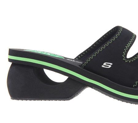Skechers Stretch Cross Strap Toe Loop Sandals