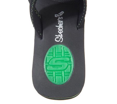 Skechers Stretch Cross Strap Toe Loop Sandals