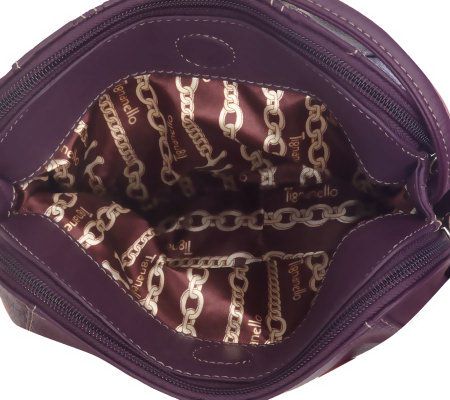 Tignanello Pebble Leather Zip Top Crossbody Bag