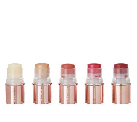 Josie Maran Set of Five Argan Lip & Cheek Color Sticks - A218786
