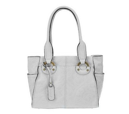 B. Makowsky Baroque Embossed Glove Leather Shopper - A221286