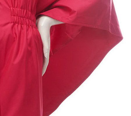 Dennis Basso Notch Collar Button Front Capelet with Pockets