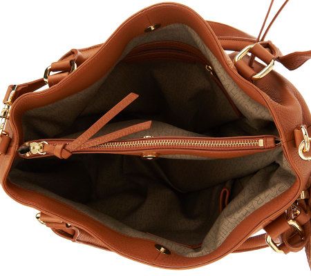 Isaac Mizrahi Live! Bridgehampton Leather Satchel with Strap