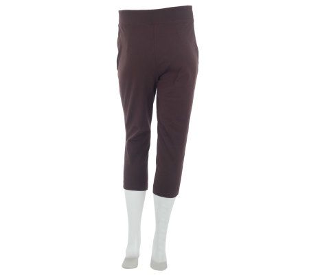 Linea by Louis DellOlio Pull-on Knit Cropped Leggings