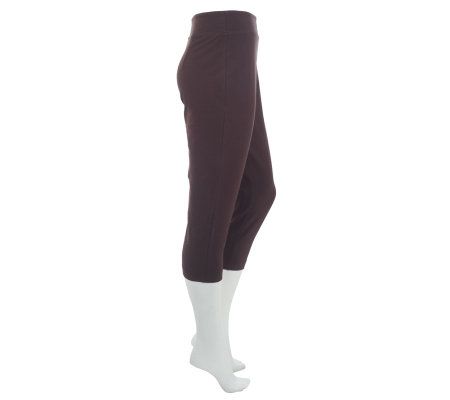 Linea by Louis DellOlio Pull-on Knit Cropped Leggings