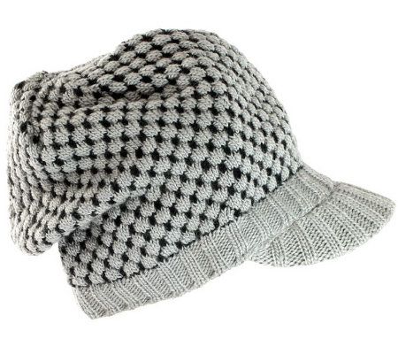 Nirvanna Tuck-Knit Visor with Fleece Lining - A326286