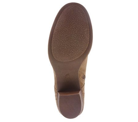 Tignanello Leather or Suede Lace-up Ankle Boots w/ Stacked Heel