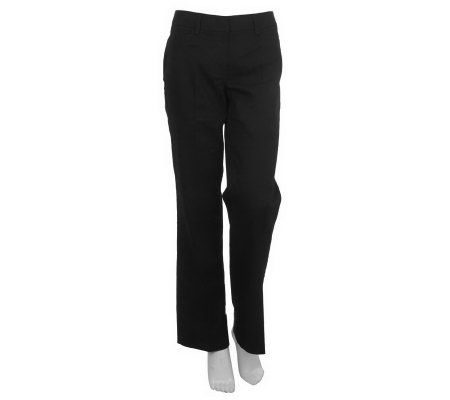 Kelly by Clinton Kelly Stretch Twill Flat Front Trouser Pants - A221687