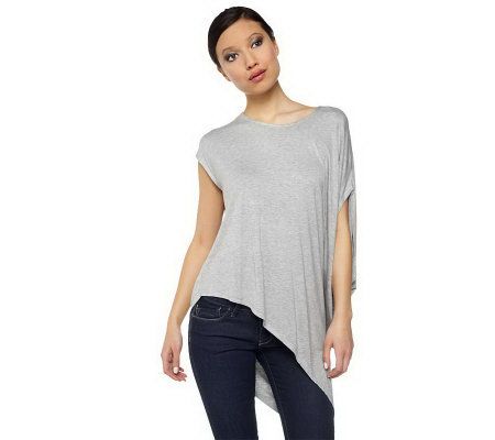K-DASH by Kardashian Knit Top with Asymmetrical Hem - A224087