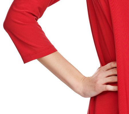 Attitudes by Renee High Low Hem Top with Pleat Back