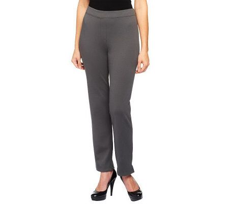 Joan Rivers Ponte Knit Slim Pants - A231687