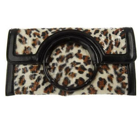 As Is Joan Rivers Call of the Wild Animal Print Clutch - A232387