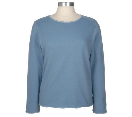 Modern Soul Brushed Jersey Knit Pullover with Stitch Detail - A55187