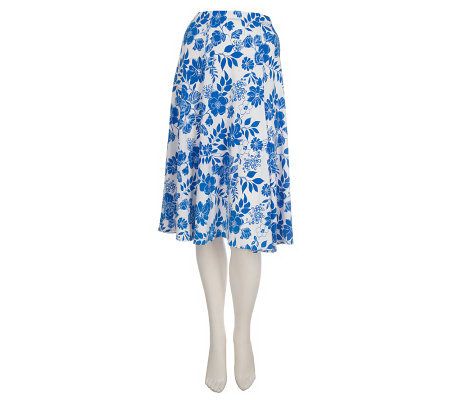 Susan Graver Liquid Knit Ruched V-neck Shirt with Gored Skirt