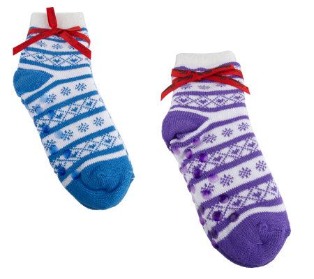 Passione Set of 2 Super Soft Slipper Socks - A211388
