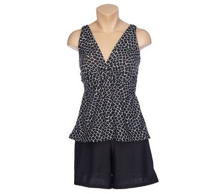 DreamShaper by Miraclesuit Croco Morse w/ Swim Shorts Set - A214088