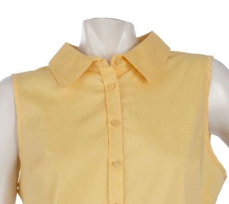 Liz Claiborne New York Sleeveless Button Front Shirt