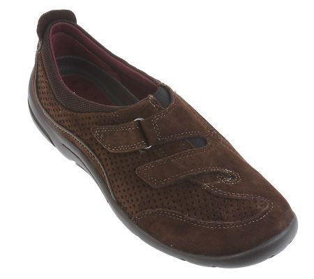 Privo by Clarks Suede Shoes w/ Double Adj. Hook & Loop Straps - A217688