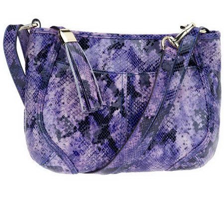 B. Makowsky Python Print Leather Convertible Crossbody Bag - A224388