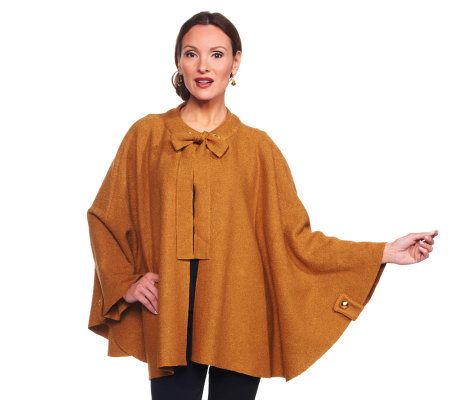 Joan Rivers Urban Chic Wool Cape - A228588
