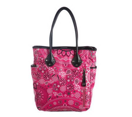 Isaac Mizrahi Live! Signature Print Double Handle Tote with Strap - A212089