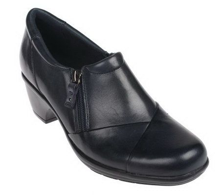 Clarks Bendables Wish Hope Leather Side Zip Shooties - A217689