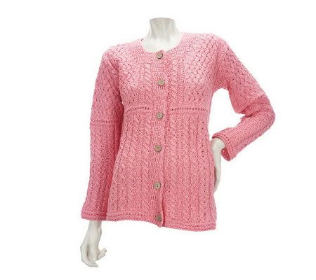 Kilronan Irish Long Sleeve Cotton Linen Sweater - A222989
