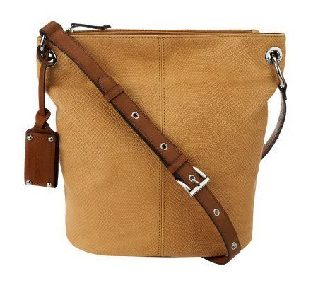 Tignanello Embossed Leather Adjustable Bucket Bag - A224289