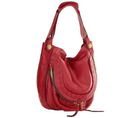orYANY Leather Cassie Hobo with Front Pouch & Braided Detail
