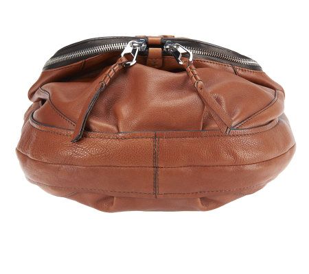 orYANY Leather Cassie Hobo with Front Pouch & Braided Detail