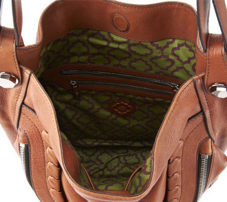 orYANY Leather Cassie Hobo with Front Pouch & Braided Detail