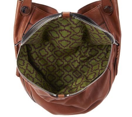orYANY Leather Cassie Hobo with Front Pouch & Braided Detail