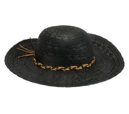 Liz Claiborne New York Paper Straw Floppy Hat