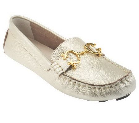 C. Wonder Leather Driving Moccasins w/ Bit Buckle - A230889