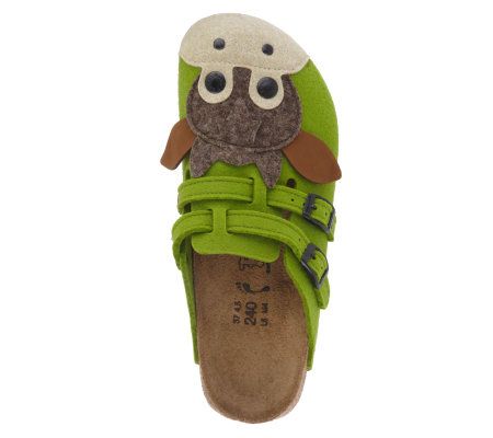 Birkis Wool Animals Print Double Adj. Strap Clogs