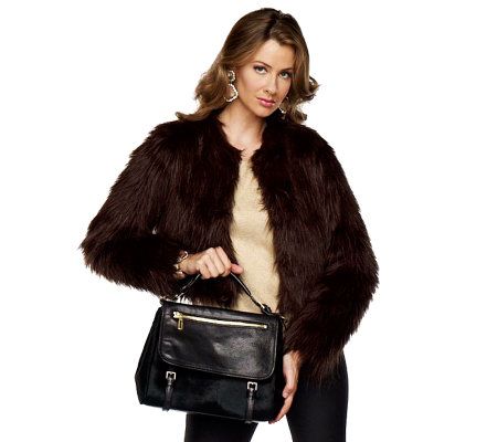 Isaac Mizrahi Live! New York Pony Hair Calf Handbag