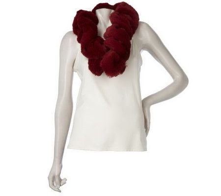 Dennis Basso Faux Fur Scrunch Pull-through Scarf - A211290